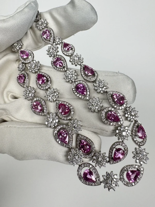 RalfDiamonds DIAMOND & PINK SAPPHIRE SET RDset 5