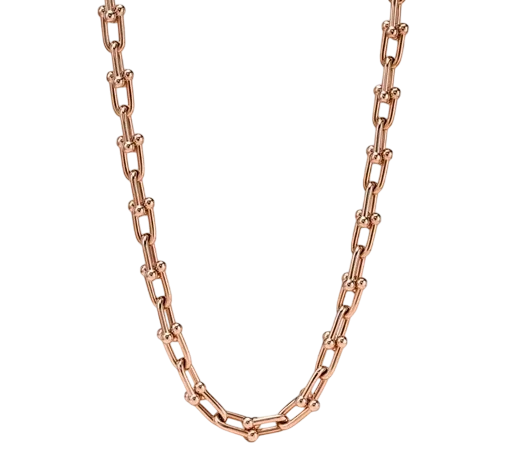 Tiffany & Co Tiffany HardWear Medium Link Necklace in Rose Gold 70881489 1