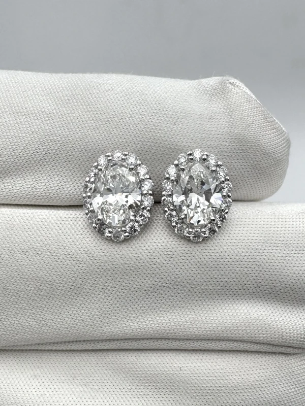 RalfDiamonds OVAL DIAMONDS 1.05-1.06 CT H/VS1 EARRINGS RFD 1.05-1.06 CT 3