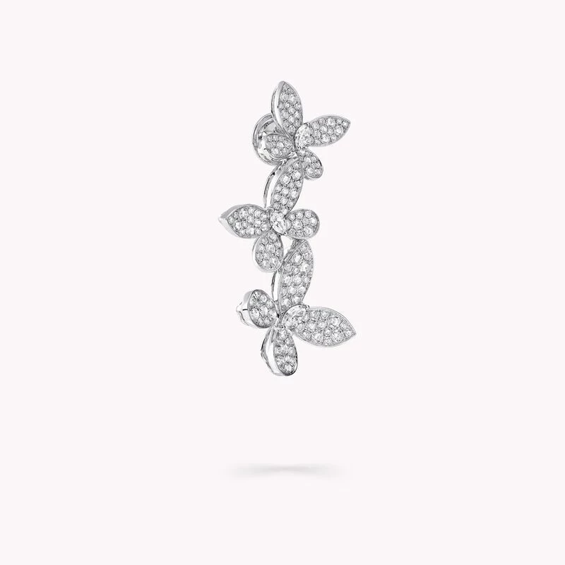 GRAFF Triple Pavé Butterfly Diamond Drop Earrings RGE836 2