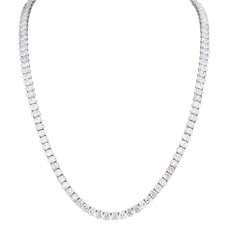 OVAL DIAMONDS 27.68 CT NECKLACE