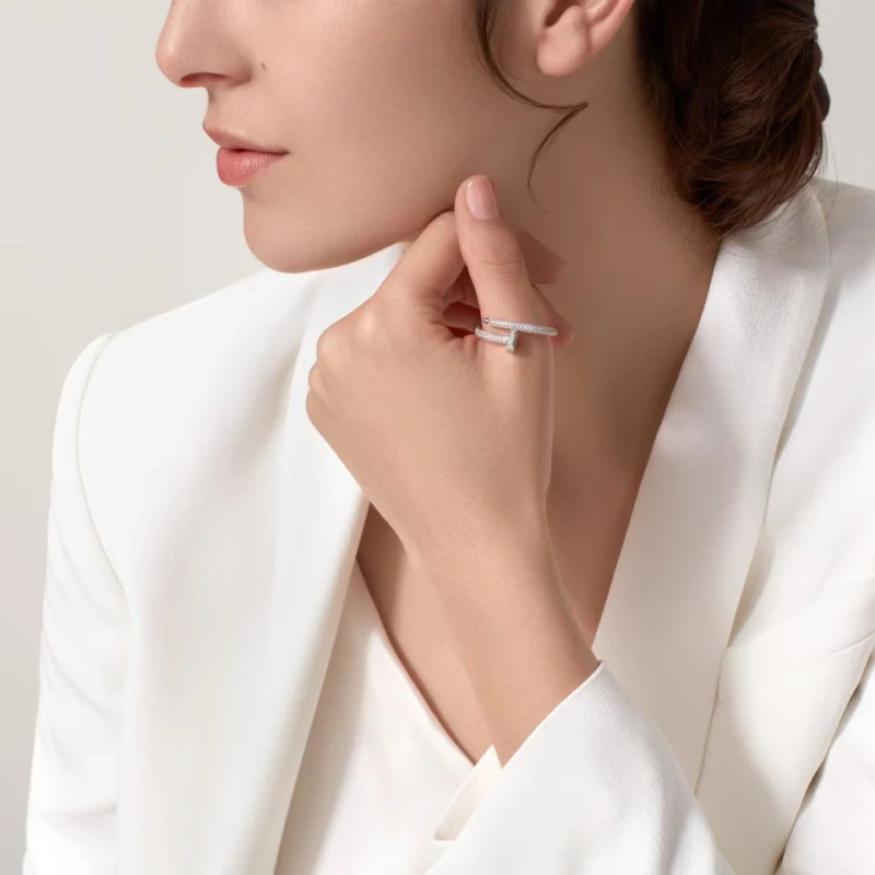 Cartier JUSTE UN CLOU RING, CLASSIC MODEL, PAVED (SIZE 56) N4748752 2