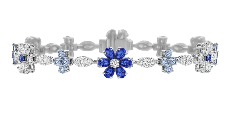 Forget-Me-Not Sapphire and Diamond Bracelet