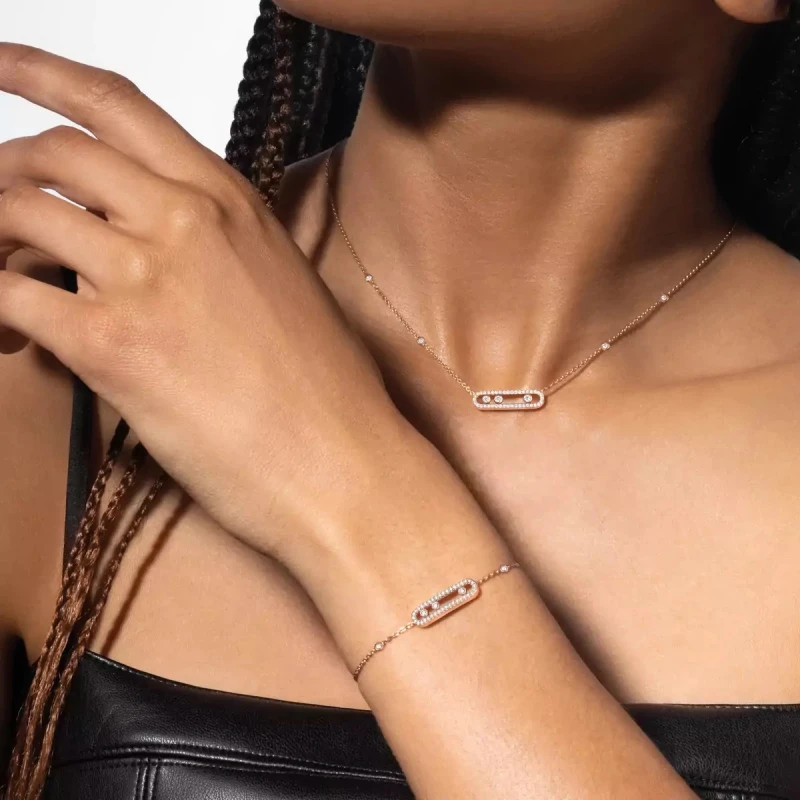 Messika PINK GOLD DIAMOND BRACELET BABY MOVE PAVÉ 04325-PG 2