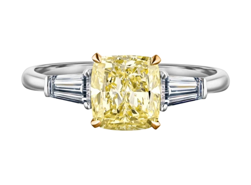 DeRosa CUSHION DIAMOND 2.03 CT FANCY LIGHT YELLOW/VS2 RING(GIA) R509248B 1