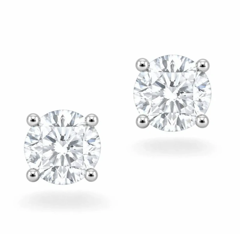 ROUND DIAMOND EARRINGS 4.00 CT GIA
