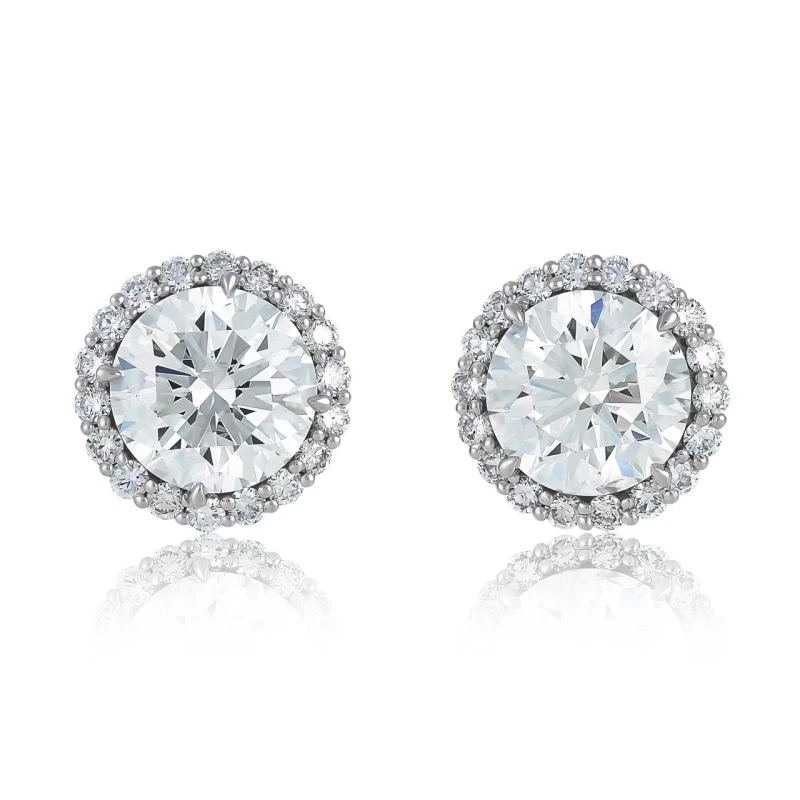 Earrings without a brand ROUND DIAMONDS 4.03-4.06 CT J/SI EARRINGS NN4.03-4.06 CT J/SI 1