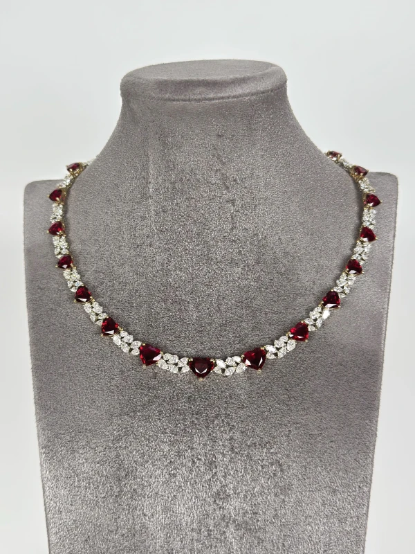 DeRosa HEART RUBY 30.31 CT "PIGEON BLOOD" NECKLACE (GRS) N842637 3
