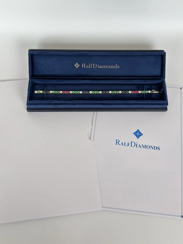 RalfDiamonds MULTICOLOR BRACELET (SIZE 19) RD2.64CT G/VS 4