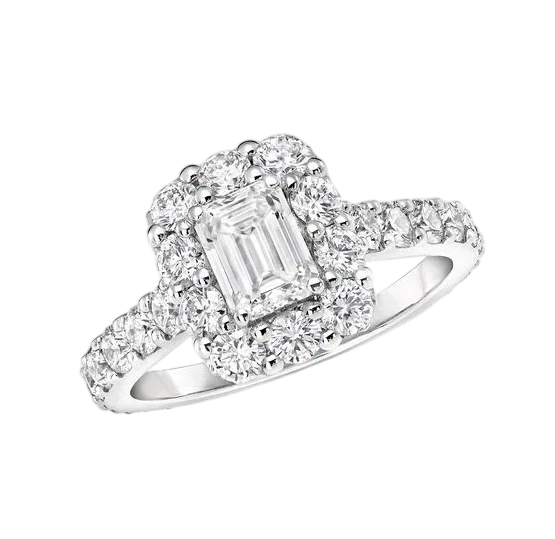 Emerald Shape Diamond 1.00 ct G/VVS1 ct Ring (SIZE 51) GIA EXEX