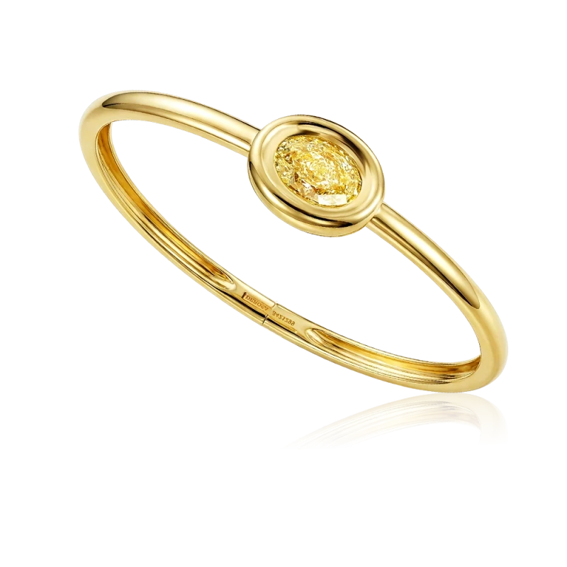 BAIGNOIRE DIAMOND 3.33 CT FANCY LIGHT YELLOW BRACELET (GIA)