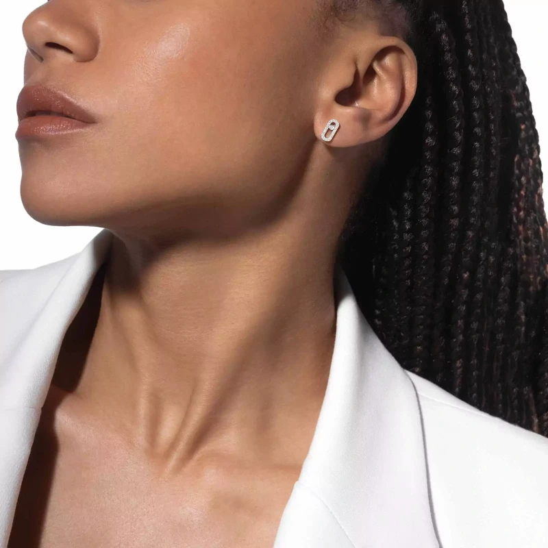 MESSIKA MOVE UNO White Gold Diamond Earrings 05634-WG 2