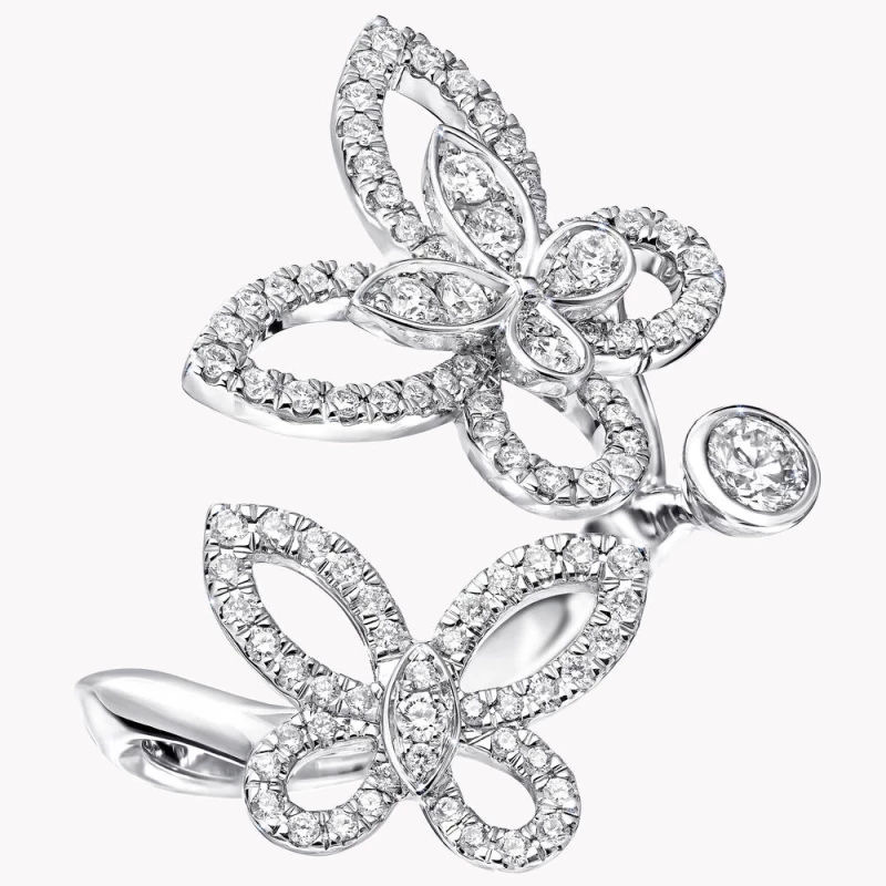 GRAFF Multi Butterfly Silhouette Diamond Ring RGR753 2