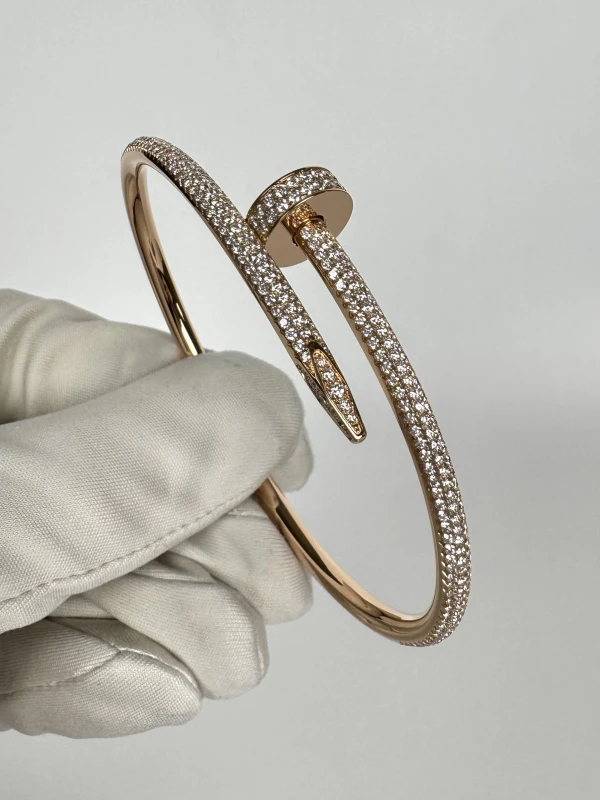 Cartier JUSTE UN CLOU BRACELET, ROSE GOLD, DIAMONDS (SIZE 18) N6702118 4