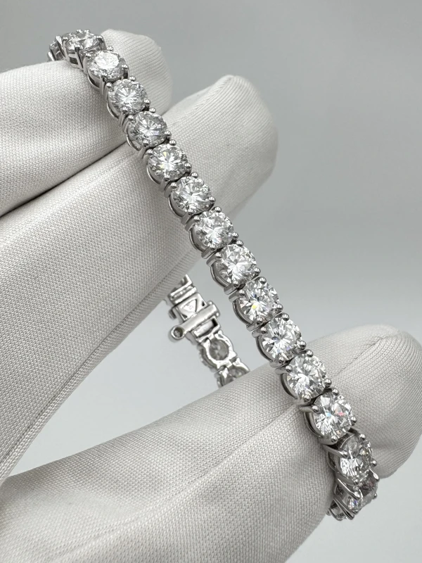 No name ROUND DIAMOND 16.05 CT E-F-G/VVS-VS BRACELET (SIZE 17) NNB16.05 2