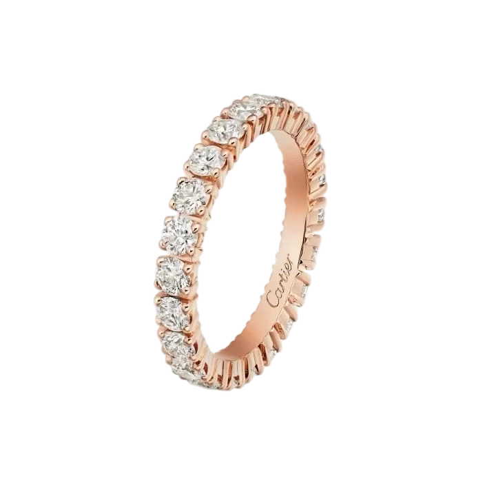 CARTIER DESTINÉE WEDDING BAND, PAVED (SIZE 54)