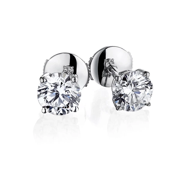 Earrings without a brand С БРИЛЛИАНТАМИ 1.00 CT Н/VS1 - 1.00 CT Н/VS1 1.00 CT Н/VS1 - 1.00 CT Н/VS1