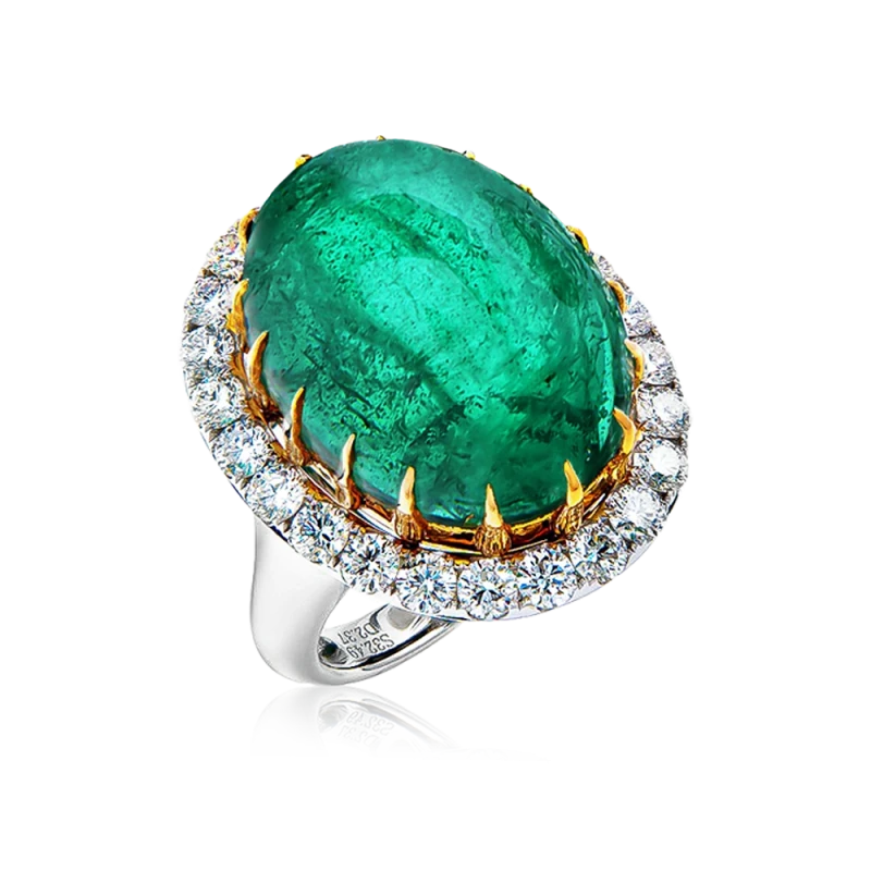 Earrings without a brand EMERALD AND DIAMOND SET nnES 3