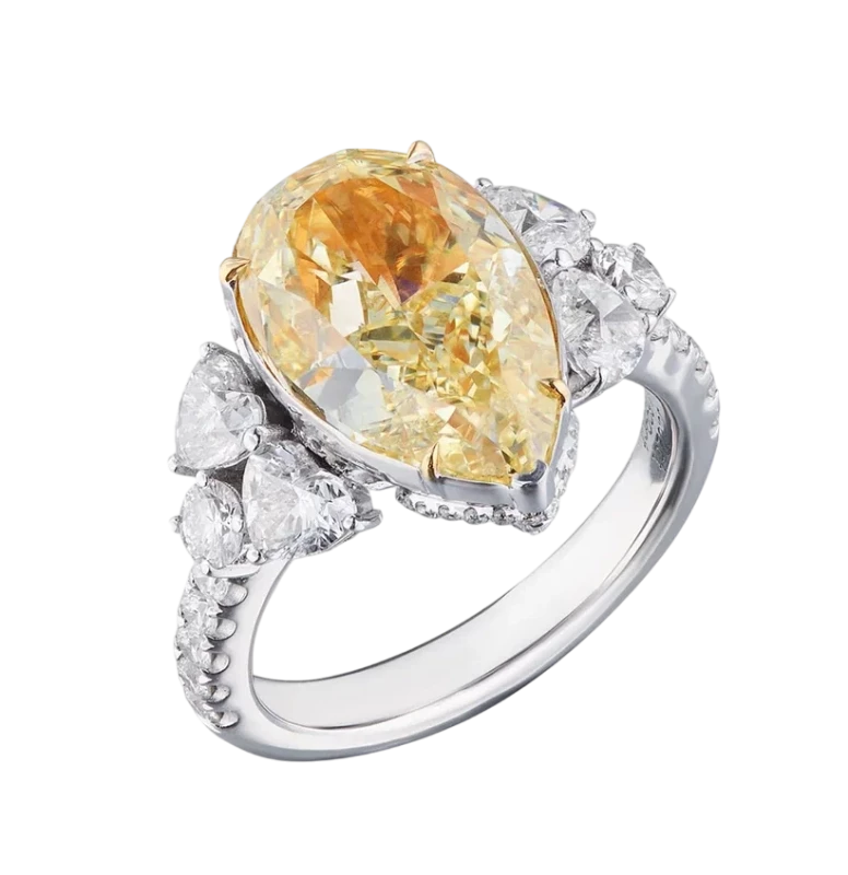 СЕРЬГИ NO NAME DIAMOND 6.02 CT FANCY LIGHT YELLOW/SI1 RING (GIA) NN6.02CT