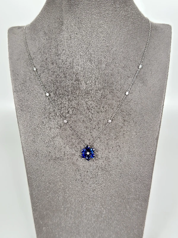 DeRosa PEARSHAPE SAPPHIRE 2.69 CT "ROYAL BLUE" PENDANT N402228 2