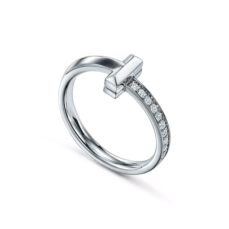 Tiffany & Co T1 RING IN WHITE GOLD WITH DIAMONDS, 2,5 MM WIDE 67795555 3