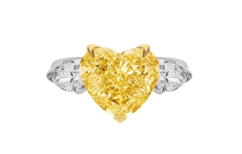 HEART DIAMOND 2.73 CT FANCY YELLOW/SI1 (GIA)