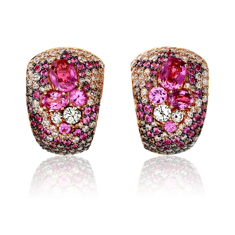 DIAMOND&ZIRCONIUM EARRINGS