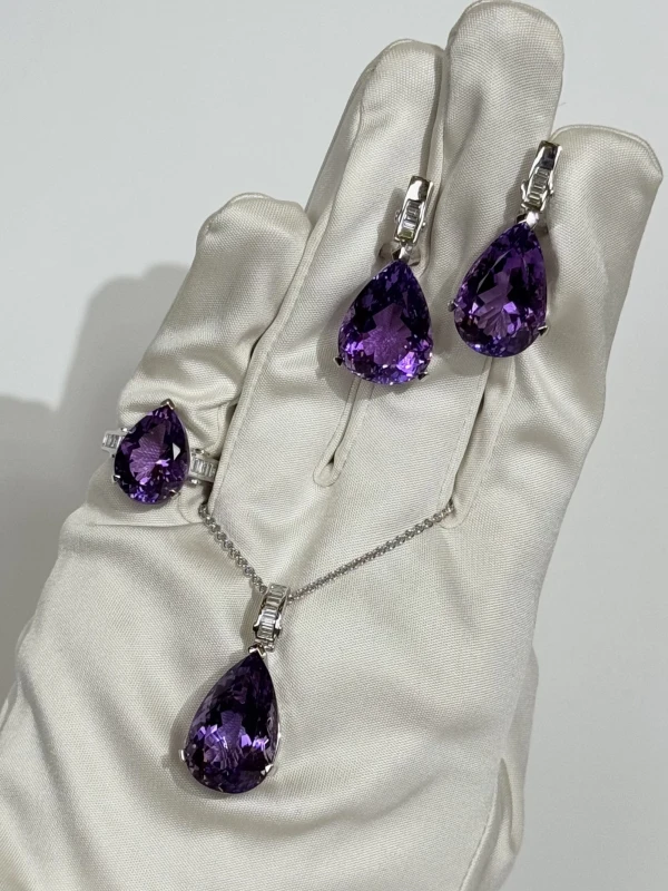 RalfDiamonds КОМПЛЕКТ C АМЕТИСТАМИ 63.88 CT И БРИЛЛИАНТАМИ Комплект c Аметистами и Бриллиантами 3