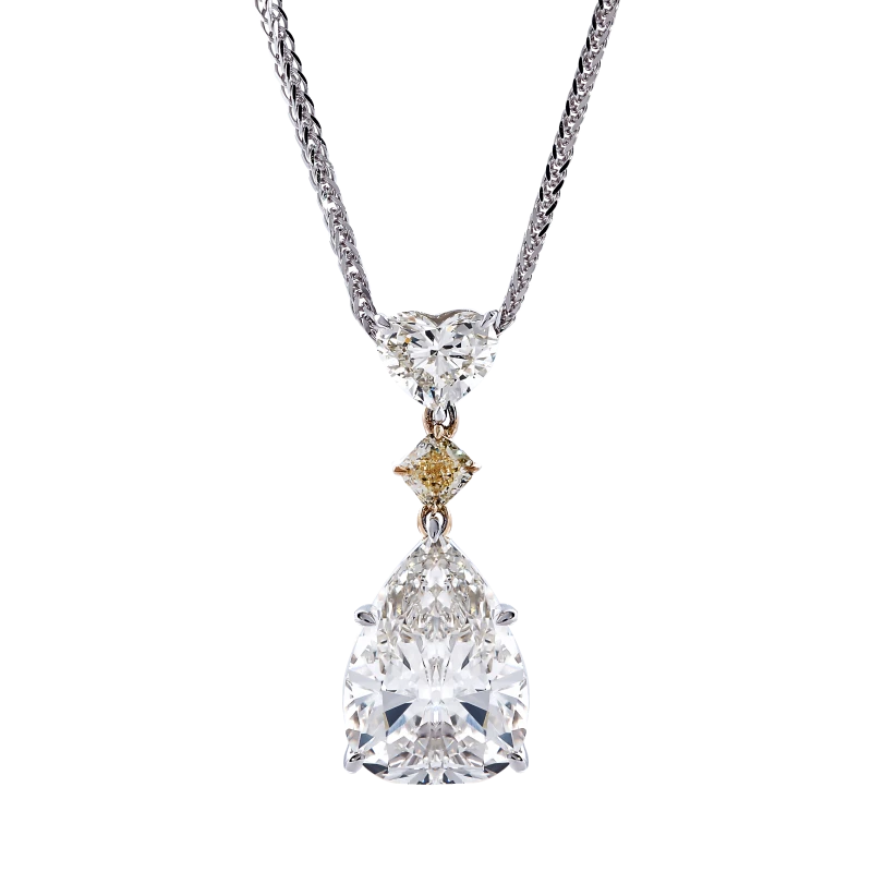 PEAR DIAMOND 5.09CT J/SI1 PENDANT