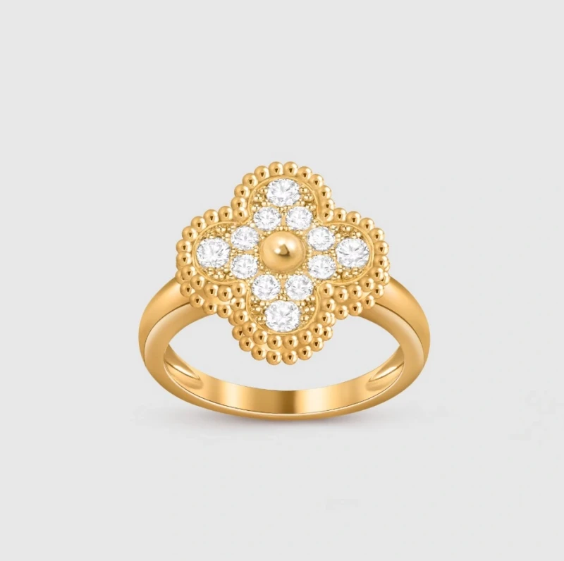 Van Cleef & Arpels VINTAGE ALHAMBRA RING (SIZE 52) VCARO26M52 2