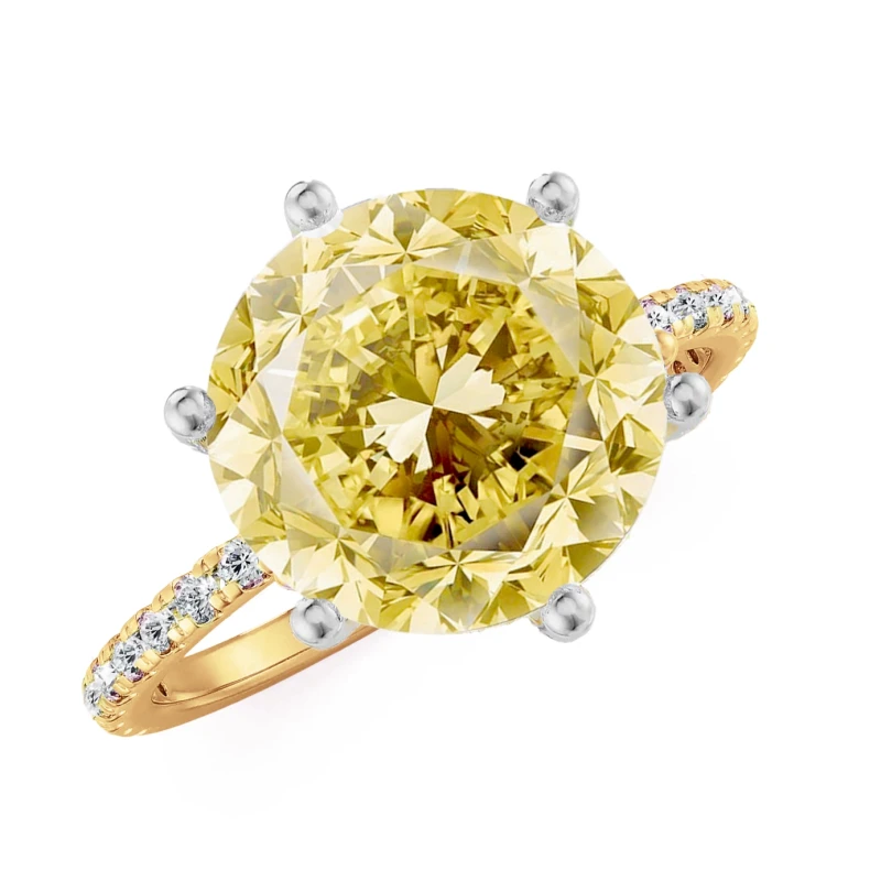 Earrings without a brand С БРИЛЛИАНТОМ 5.53 CT FANCY VIVID  YELLOW/VS1 5.53 CT FVY/VS1 1