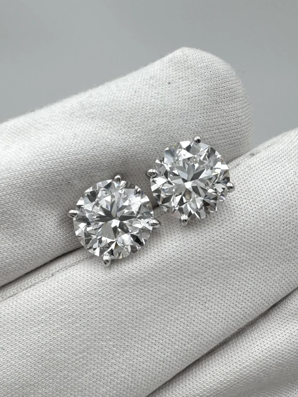Earrings without a brand ROUND DIAMONDS 3.01-3.01 CT F/VS1 EARRINGS (GIA) 1313 3.01-3.01 CT F/VS1 7