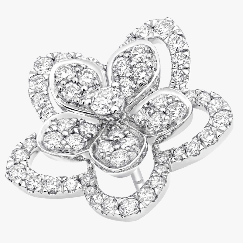 Graff Wild Flower Diamond Stud Earrings RGE1669 2