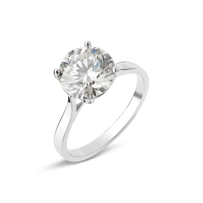 ROUND DIAMOND 3.02 CT M/SI1 RING (GIA)