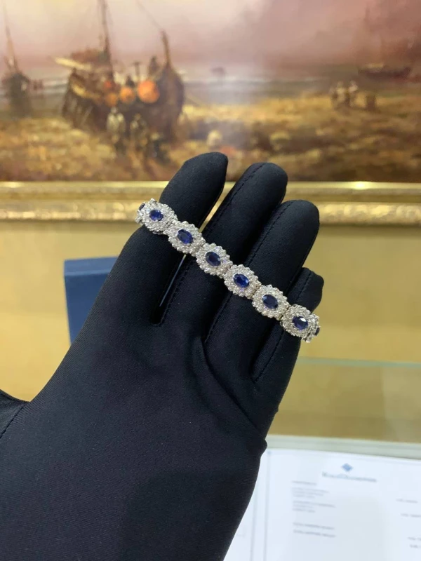 RalfDiamonds SAPPHIRES 6.85 CT AND DIAMOND 4.62 CT BRACELET RDB 6.85 CT 4