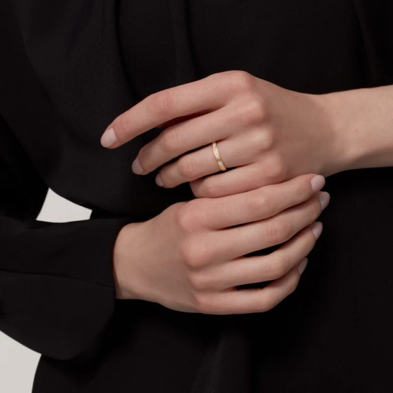 Cartier LOVE RING, MINI MODEL, PAVED (SIZE 49) B4218049 2