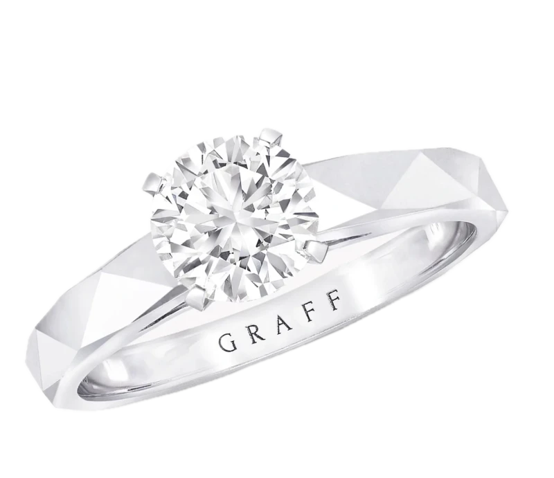 GRAFF Laurence Graff Signature Round Diamond Engagement Ring RGR439 1