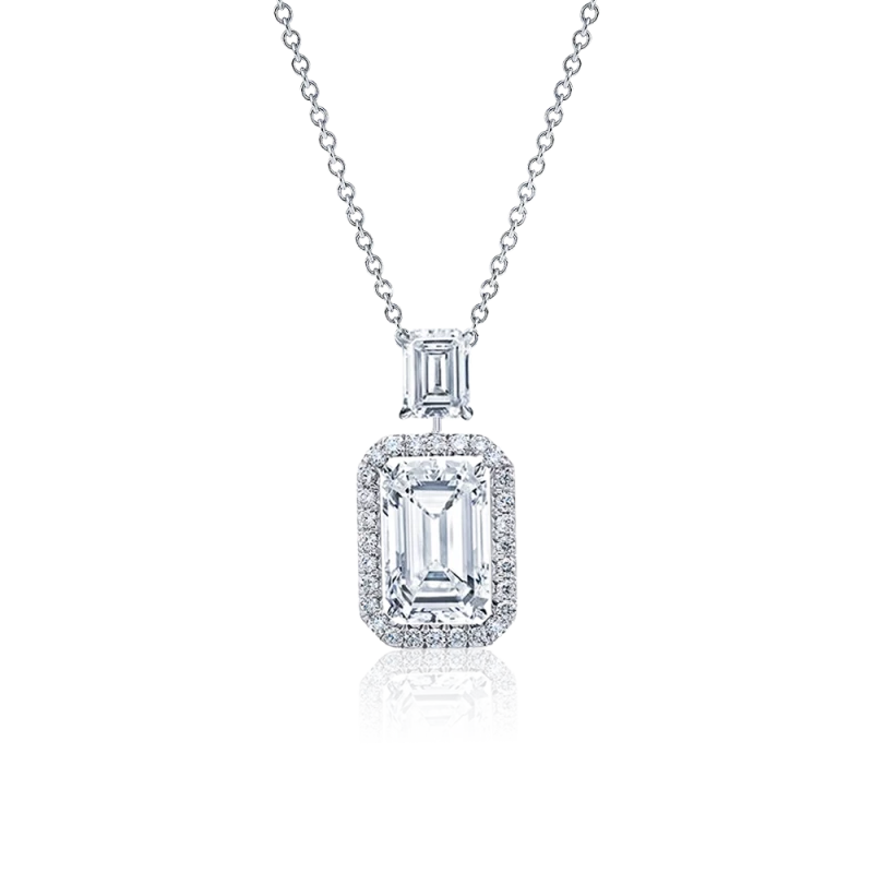 EMERALD CUT DIAMOND PENDANT 1.50 CT F/VVS2 (GIA)