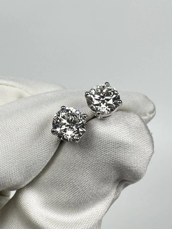 Earrings without a brand DIAMOND ROUND STUDS 1.50 - 1.50 CT G/VS1 (GIA) NN1.5-1.5CT 4