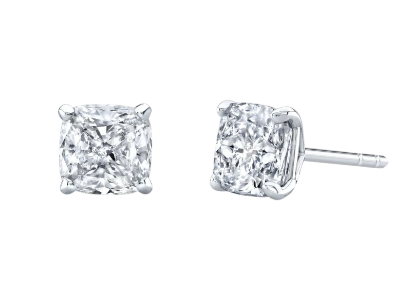 Earrings without a brand CUSHION DIAMOND 0.73 - 0.71 CT E/VS EARRINGS (GIA) NN0.73-0.71CT 1