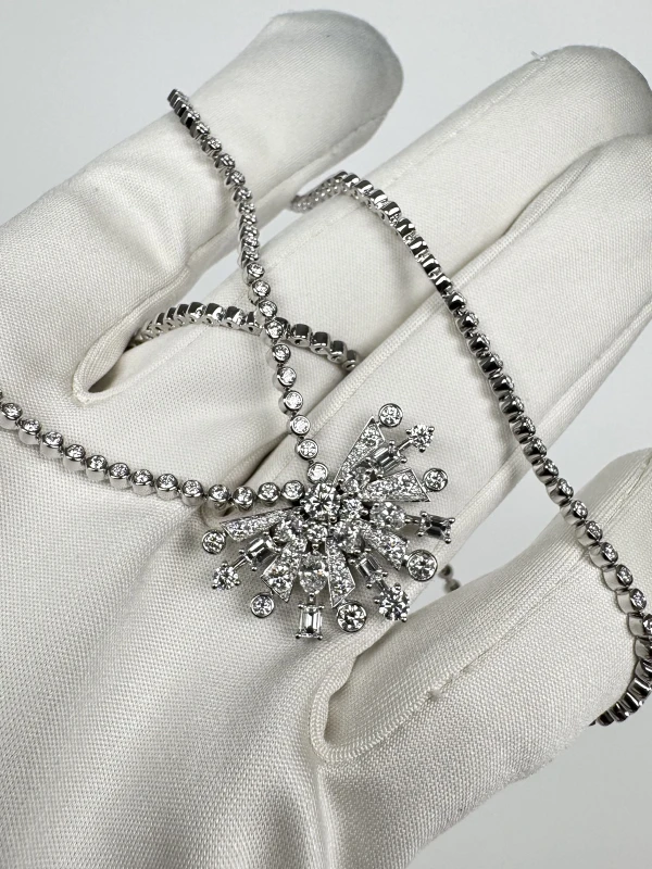 Graff New Dawn Multi-Shape Diamond Chain Pendant RGP668 4