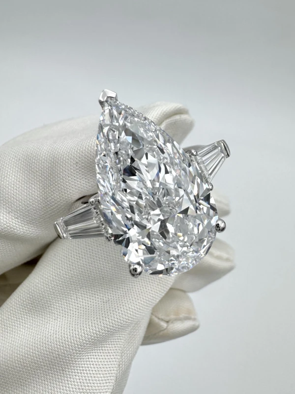 Earrings without a brand PEAR DIAMOND 10.21 CT D/FLAWLESS RING (GIA) EX/EX/none NN10.21D/FL 4