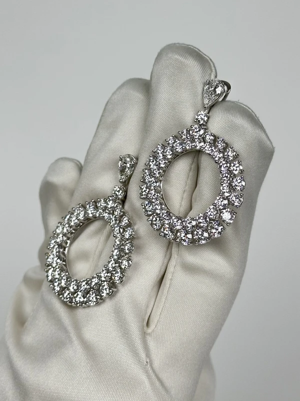 GRAFF DIAMOND DOUBLE HOOP EARRINGS GE18.14CT 3