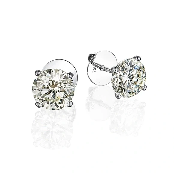 ROUND DIAMOND 3.19-3.13CT L/VS EARRING