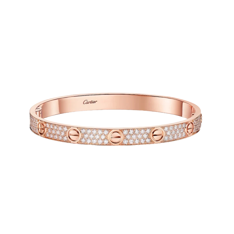 LOVE bracelet, classic model, paved (SIZE 18)