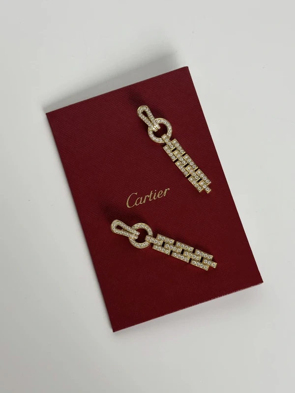 Cartier AGRAFE EARRINGS, PAVED N8515187 8