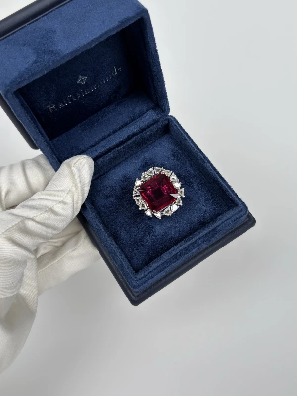 RalfDiamonds TOURMALINE 18.47 CT & DIAMOND RING RD18.47CT 6