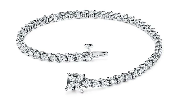 Tiffany & Co VICTORIA TENNIS BRACELET IN PLATINUM WITH DIAMONDS (SIZE 16.5) 6008862 1