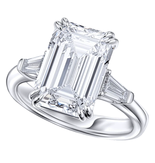 EMERALD DIAMOND 5.01 CT D/VVS2 RING (GIA)