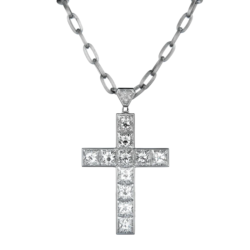 No name DIAMOND 23.05 CT E-F/VVS1-VS1 CROSS PENDAT NN23.05 CT 1